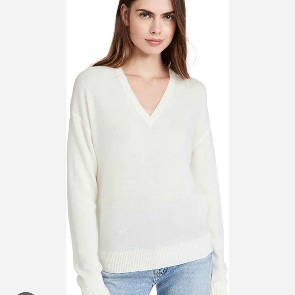 Theory Women's V-Neck Sweater - ivory